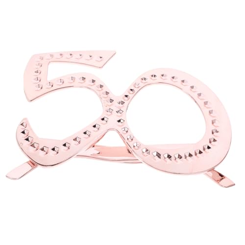 WEKADRIN Geburtstag Partybrille mit Glitzerrahmen Leichte Kunststoffbrille als Foto Requisite für und Geburtstagsfeier Sichere und Komfortable Altersbrille in Rosé WEKADRIN Geburtstag Partybrille mit Glitzerrahmen Leichte Kunststoffbrille als Foto Requisite für und Geburtstagsfeier Sichere und Komfortable Altersbrille in Rosé von WEKADRIN