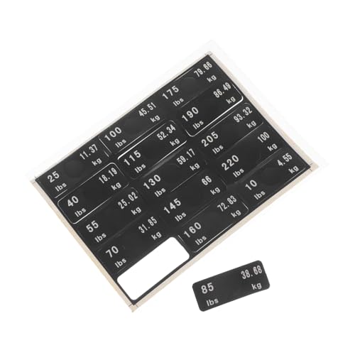 WEKADRIN Gewichtsaufkleber mit Zahlen für Fitnessgeräte Gym Equipment Sticker Tabs Beschriftet Einfach Ablesbar für Trainingsgeräte WEKADRIN Gewichtsaufkleber mit Zahlen für Fitnessgeräte Gym Equipment Sticker Tabs Beschriftet Einfach Ablesbar für Trainingsgeräte von WEKADRIN