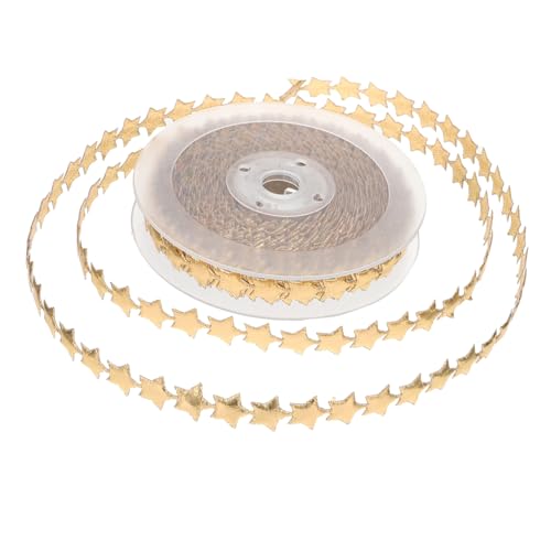 WEKADRIN Goldene Prägung Geschenkband mit Fünfzackigen Sternen DIY Dekoband für Weihnachtsdeko Bastelbedarf und Girlanden Glänzendes Band für Festliche Geschenke und Partydekoration WEKADRIN Goldene Prägung Geschenkband mit Fünfzackigen Sternen DIY Dekoband für Weihnachtsdeko Bastelbedarf und Girlanden Glänzendes Band für Festliche Geschenke und Partydekoration von WEKADRIN
