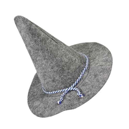 WEKADRIN Grauer Filz Hexenhut Vogelscheuchenhut Scarecrow Costume Accessory Halloween Wizard Cosplay für Erwachsene Halloween Party Karneval WEKADRIN Grauer Filz Hexenhut Vogelscheuchenhut Scarecrow Costume Accessory Halloween Wizard Cosplay für Erwachsene Halloween Party Karneval von WEKADRIN