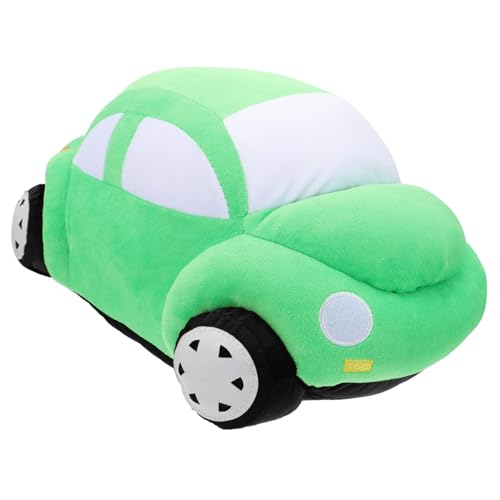 WEKADRIN Grünes Cartoon Auto Plüschkissen für Weiches Kinderzimmer dekokissen und Kuschelspielzeug Langlebiges Plüschstoff mit Pp Baumwolle als Schlaf Sofakissen für Jungen und Mädchen von WEKADRIN