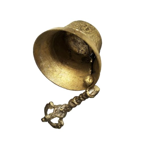 WEKADRIN Handglocke Kupfer Klingel Handbetrieben Rutschfest Rustfrei Originell Klingel Für Schule Haustiertraining Und Signalgebung von WEKADRIN