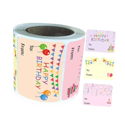 WEKADRIN Happy Birthday Etiketten Aufkleber für Geschenke und Mitgebsel Vielseitige Geburtstags Sticker für Partydekoration und Büro Selbstklebende Namensetiketten für Feierlichkeiten WEKADRIN Happy Birthday Etiketten Aufkleber für Geschenke und Mitgebsel Vielseitige Geburtstags Sticker für Partydekoration und Büro Selbstklebende Namensetiketten für Feierlichkeiten von WEKADRIN