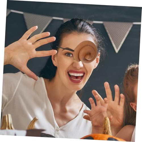 WEKADRIN Hocker Augenmaske Cosplay Requisite Halloween Party Ornament Dress Up Cosplay Requisite Einzelauge Pitch Kostüm Zubehör Photo Booth Requisiten Braun Kunststoff von WEKADRIN