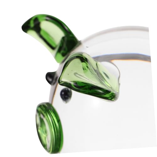 WEKADRIN Kristallglas Handgeblasenes Süßes Schwein Miniaturfigur Elegante Glasdekoration mit Strahlendem Glanz Handpolierte Kunstskulptur Zuhause und Büro von WEKADRIN