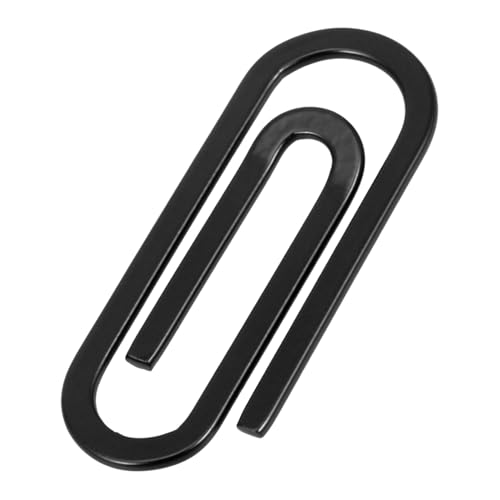 WEKADRIN Metall Klammer Clip Schwarz Rostfreier Büroklammer Paperclip Vielseitig Einsetzbar für Dokumente Notizen Geldscheine Langlebig und Stabil für Büro und Schule von WEKADRIN