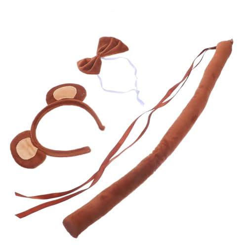 WEKADRIN Monkey Ohren Stirnband mit und Schleife Dekoratives Cosplay Tierkostüm Erwachsene und Lustiges Affenkostüm Zubehör für Halloween Karneval Party und Geburtstagsfeiern WEKADRIN Monkey Ohren Stirnband mit und Schleife Dekoratives Cosplay Tierkostüm Erwachsene und Lustiges Affenkostüm Zubehör für Halloween Karneval Party und Geburtstagsfeiern von WEKADRIN