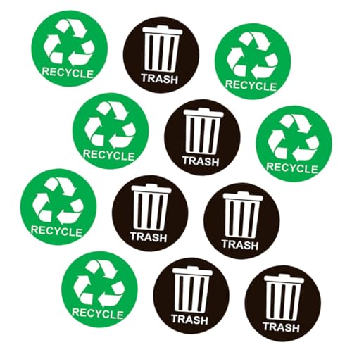 WEKADRIN Mülltrennung Aufkleber Selbstklebend PVC Mülltonnen Sticker Recycling Kennzeichnung Abziehbar für Restmüll Biomüll Wertstofftonne Behälter von WEKADRIN