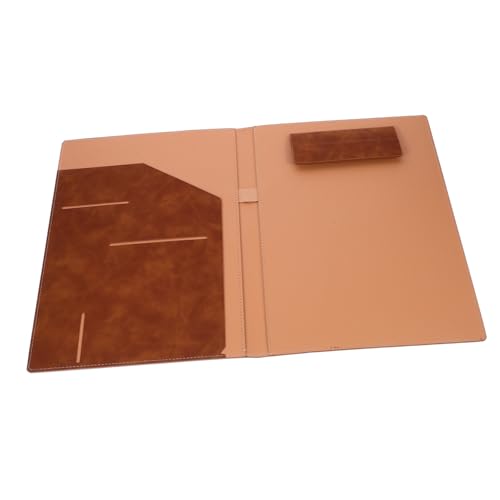 WEKADRIN Multifunktionale Geschäftsmappe aus Leder mit Magnetverschluss Business Dokumenten Organizer mit Fächern Professioneller Portfolio Ordner für Büro und Bewerbungsgespräche Braune von WEKADRIN