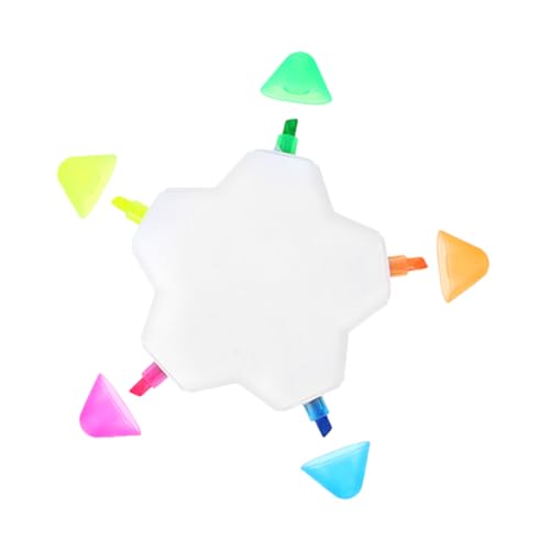 WEKADRIN Multifunktionaler Fünfzackiger Stern Textmarker Bunte Fluoreszierende Marker mit Starker Ergonomisch Flacher Griff für Schule Büro und Kreative Notizen WEKADRIN Multifunktionaler Fünfzackiger Stern Textmarker Bunte Fluoreszierende Marker mit Starker Ergonomisch Flacher Griff für Schule Büro und Kreative Notizen von WEKADRIN