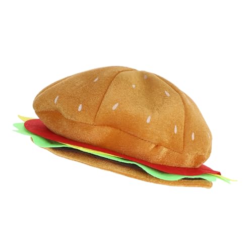 WEKADRIN Niedlicher Cartoon Burger Kopfbedeckung für Partys Kreative Dekoration Bequemer für Feiern Cosplay und Junggesellenabschiede von WEKADRIN