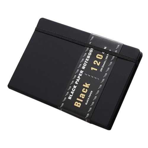 WEKADRIN Notizbuch Schwarzes Papier Blatt Blanko Journal Für Skizzieren Schreiben Und Notizen Kompaktes Kreatives Tagebuch Für Gelstifte Weiße Tinte von WEKADRIN