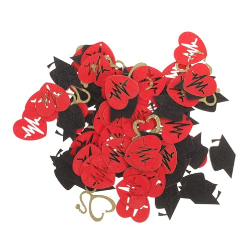 WEKADRIN Nurse Graduation Party Tischdeko Konfetti mit Gold Stethoskop Rot Schwarz Doktorhut Bunte Saison Streudeko für Medizinische Abschlussfeier DIY Party Zubehör für Krankenschwester von WEKADRIN