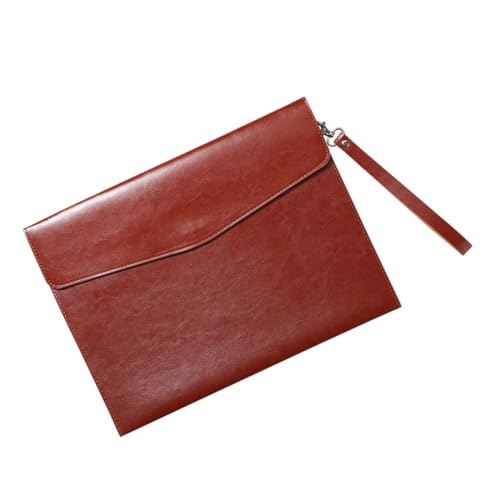 WEKADRIN PU Leder Dokumententasche mit Großer Kapazität Tragbarer Aktenhalter für Dokumente und Verträge Wasserabweisende Büromappe mit Handlichem Tragegriff Leichter Organizer für WEKADRIN PU Leder Dokumententasche mit Großer Kapazität Tragbarer Aktenhalter für Dokumente und Verträge Wasserabweisende Büromappe mit Handlichem Tragegriff Leichter Organizer für von WEKADRIN