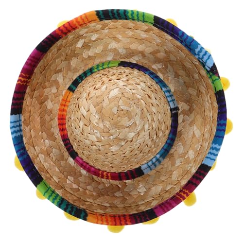 WEKADRIN Party Mexikanischer Hut Mexikanische Accessoires Für Frauen Geburtstagsfeier Mexikanisches Stirnband Taco Dienstag Hut Mini Sombreros Mexiko -kostüm Für Frauen Hund Sombrero Stroh von WEKADRIN