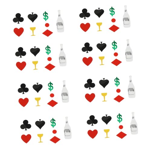 WEKADRIN Poker Konfetti Tischdeko Beutel Spielkarten Motiv Kunststoff Konfetti für Las Vegas Party DIY Basteln Partydekoration Spielkarten Streuung von WEKADRIN