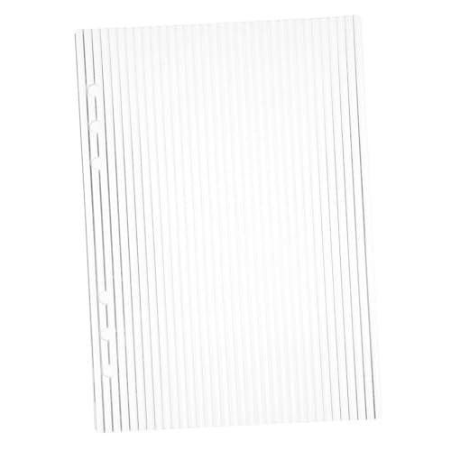 WEKADRIN Ringbuch Einband Acryl Einband mit Streifen Muster Langlebige Transparente Binderhülle für DIY Notizbuch und Planer Schutzhülle Robustes Acrylmaterial Personalisierbar von WEKADRIN