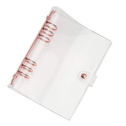 WEKADRIN Ringbuch mit Ringen Transparentes PVC Schutzcover Nachfüllbarer Binder Organizer für Lose Wiederverwendbar Langlebig und Leicht zu Reinigen Notizbuchzubehör von WEKADRIN