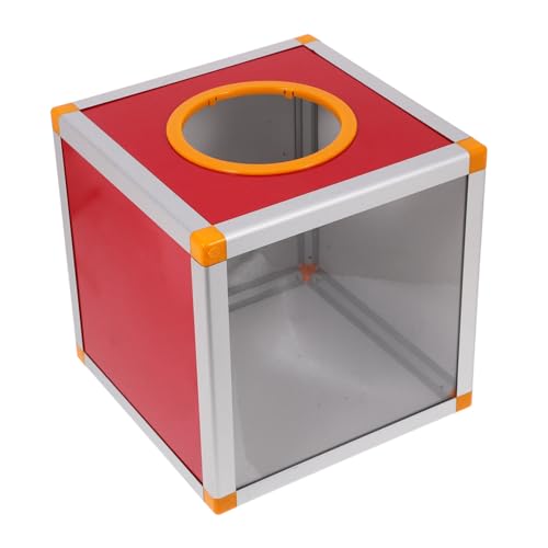 WEKADRIN Rote Würfel losbox aus Aluminiumlegierung und MDF Robustes Design Großer Innenraum Schnell Montierbar Vielseitig für Spenden Abstimmungen Partys und Vorschläge von WEKADRIN