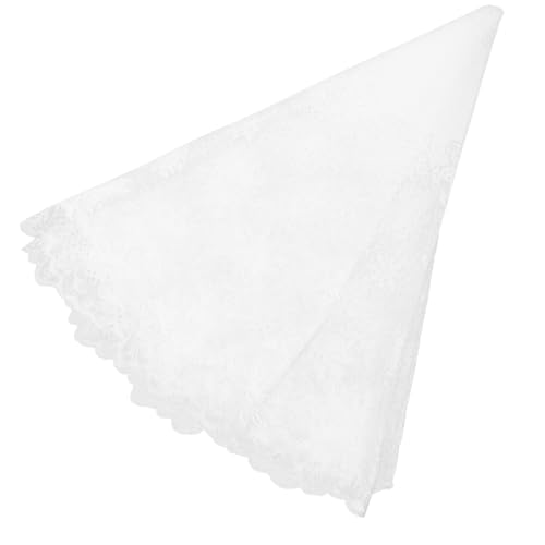 WEKADRIN Rundes Spitzen Tischtuch Schneeflocken Design Weihnachts Tischdecke Dekorativ Geräuschdämpfend Vielseitig Einsetzbar Festliche Tischdekoration von WEKADRIN