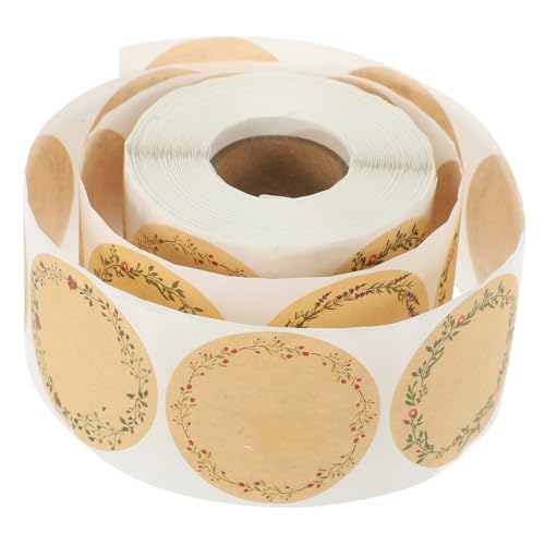 WEKADRIN Selbstklebende Kraftpapier Stickerrolle mit Blumendekor Geschenkverpackung Etiketten für Boxen Beschreibbare Geschenkaufkleber für Party und DIY Dekoration WEKADRIN Selbstklebende Kraftpapier Stickerrolle mit Blumendekor Geschenkverpackung Etiketten für Boxen Beschreibbare Geschenkaufkleber für Party und DIY Dekoration von WEKADRIN