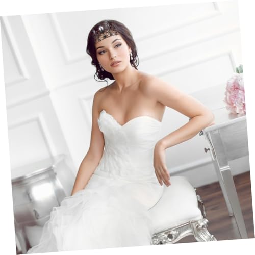 WEKADRIN Strass Krone Barock Hochzeit Braut Tiara und Strass Rostfrei Glamouröser Haarschmuck für Damen und Mädchen Vielseitiges Kopfschmuck für Hochzeiten Halloween Kostümparty von WEKADRIN