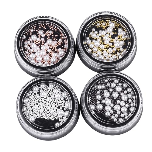 WEKADRIN Teiliges Nagelschmuck Weiß Perlmutt Nail Art Beads Edelstahlperlen für DIY Maniküre Nageldekorationen Frauen Mädchen WEKADRIN Teiliges Nagelschmuck Weiß Perlmutt Nail Art Beads Edelstahlperlen für DIY Maniküre Nageldekorationen Frauen Mädchen von WEKADRIN
