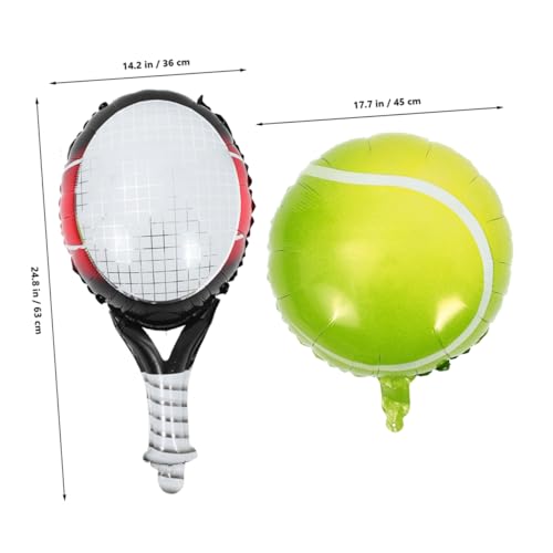 WEKADRIN Teiliges Tennis Party Set aus Aluminiumfolie Tennisball und Tennisracketten Ballons Sportliche Geburtstags und Feierdeko Widerstandsfähig Vielseitig Hängbar für Indoor und Outdoor WEKADRIN Teiliges Tennis Party Set aus Aluminiumfolie Tennisball und Tennisracketten Ballons Sportliche Geburtstags und Feierdeko Widerstandsfähig Vielseitig Hängbar für Indoor und Outdoor von WEKADRIN