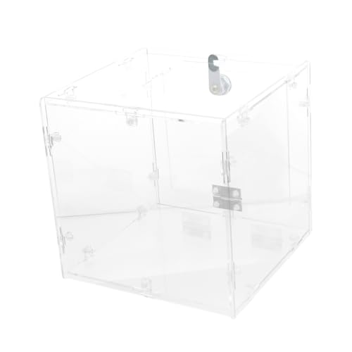 WEKADRIN Transparente Acryl Wahlurne mit Schloss Klare Vorschlags und Losbox Robuste Spenden und Abstimmungsbox Leicht Bruchfest für Veranstaltungen und Geschäftsumgebungen von WEKADRIN