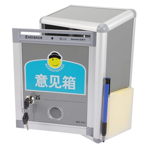 WEKADRIN Wandmontierte Vorschlagsbox mit Schloss Große Kapazität Briefkasten für Büro Sicherer Kummerkasten für Briefe Zeitungen und Beschwerden Hochwertiger Wandkasten aus WEKADRIN Wandmontierte Vorschlagsbox mit Schloss Große Kapazität Briefkasten für Büro Sicherer Kummerkasten für Briefe Zeitungen und Beschwerden Hochwertiger Wandkasten aus von WEKADRIN