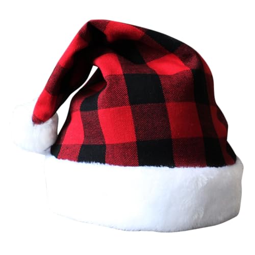 WEKADRIN Weihnachtsmütze Kariert Leicht Santa Hat Festlich Unisex Partyhut Weihnachtsdekoration für Erwachsene und Weihnachtsfeier Fotorequisit WEKADRIN Weihnachtsmütze Kariert Leicht Santa Hat Festlich Unisex Partyhut Weihnachtsdekoration für Erwachsene und Weihnachtsfeier Fotorequisit von WEKADRIN