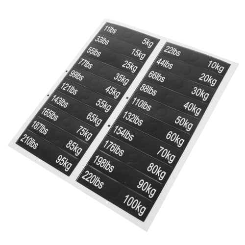 WEKAMOS 1 Blatt Gewichtsblock Etiketten für Fitnessgeräte Selbstklebende Beschriftungen zur Gewichtskennzeichnung Praktische Lösung für Training im Fitnessstudio WEKAMOS 1 Blatt Gewichtsblock Etiketten für Fitnessgeräte Selbstklebende Beschriftungen zur Gewichtskennzeichnung Praktische Lösung für Training im Fitnessstudio von WEKAMOS
