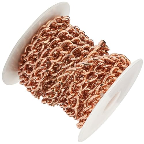 WEKAMOS 1 Rolle Aluminium DIY Schmuckkette Rolle Roségold für Armbänder Handtaschen und Anhänger Sicher und Vielseitig für Bastelprojekte WEKAMOS 1 Rolle Aluminium DIY Schmuckkette Rolle Roségold für Armbänder Handtaschen und Anhänger Sicher und Vielseitig für Bastelprojekte von WEKAMOS