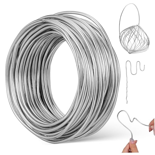 WEKAMOS 1 Rolle Biegbarer Aluminiumdraht für Bastelprojekte Schmuckherstellung Modellbau und Skulpturen Flexibles Langlebiges Bastelmaterial für Designs von WEKAMOS