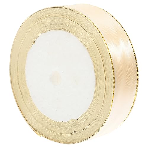 WEKAMOS 1 Rolle Elegantes Geschenkbänder Goldrandigem Satin für Kreative Verpackungen Dekoration von Kuchen und Blumen für Bastelprojekte und Geschenkverpackungen von WEKAMOS
