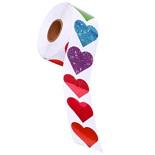 WEKAMOS 1 Rolle Herzförmige Selbstklebende Sticker für Valentinstag Bunte Designs DIY Bastelbedarf für Kreative Dekorationen und WEKAMOS 1 Rolle Herzförmige Selbstklebende Sticker für Valentinstag Bunte Designs DIY Bastelbedarf für Kreative Dekorationen und von WEKAMOS