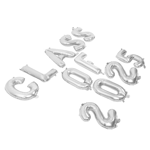 WEKAMOS 1 Satz Abschluss Ballon Graduierte Dekorationen Vorschulabschluss Dekorationen Abschlussklasse Dekoration Abschlussballons Abschlussfeier Dekorationen Silver Aluminiumfolie von WEKAMOS