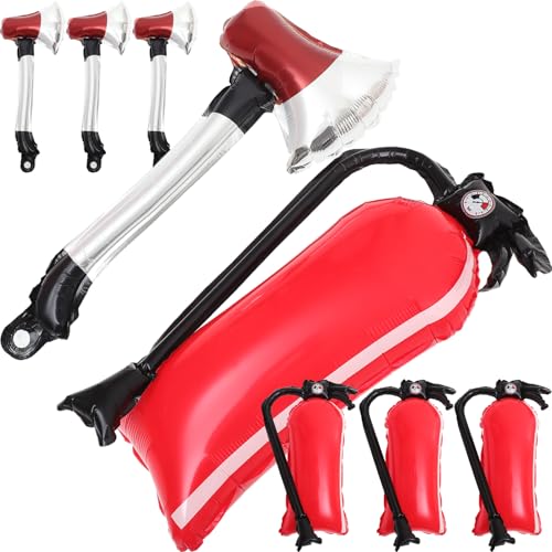 WEKAMOS 1 Satz Aufblasbares mit Aluminiumfolie Feuerwehr und Feuerlöscher Luftballons Dekoration für Feuerwehrpartys und Geburtstagsfeiern Teiliges von WEKAMOS