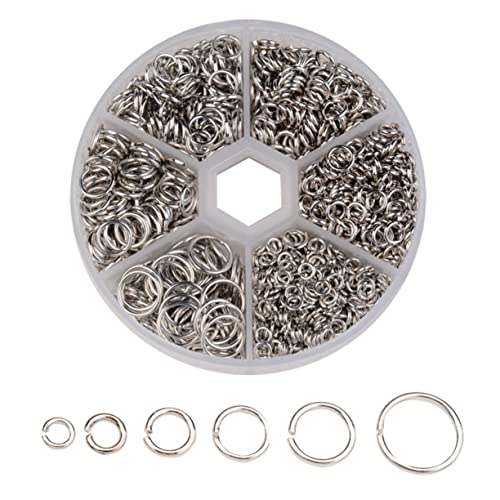 WEKAMOS 1 Satz DIY Schmuck Zubehör Offene Sprungringe Eisen Silberfarbene Hängeringe für Armband Halskette und Ohrringe für Schmuckherstellung und Reparatur WEKAMOS 1 Satz DIY Schmuck Zubehör Offene Sprungringe Eisen Silberfarbene Hängeringe für Armband Halskette und Ohrringe für Schmuckherstellung und Reparatur von WEKAMOS