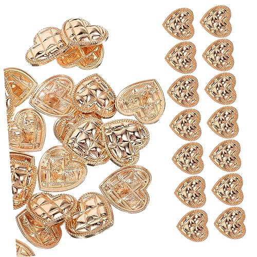 WEKAMOS 1 Satz Herzförmige Knöpfe Metall Glänzende Goldene Hemdknöpfe für Kleidung Kreative und Strapazierfähige Accessoires für DIY Mode und Blazer WEKAMOS 1 Satz Herzförmige Knöpfe Metall Glänzende Goldene Hemdknöpfe für Kleidung Kreative und Strapazierfähige Accessoires für DIY Mode und Blazer von WEKAMOS