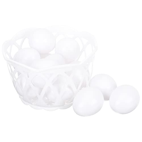 WEKAMOS 1 Satz Simulierte Eierspielzeug bemalbare Eier Eierkorb Simulations-Eierdekorationen Eierverzierung Künstliche Eier Ei Requisiten gefälschte Ei-Requisiten Eier basteln Plastik Weiß WEKAMOS 1 Satz Simulierte Eierspielzeug bemalbare Eier Eierkorb Simulations-Eierdekorationen Eierverzierung Künstliche Eier Ei Requisiten gefälschte Ei-Requisiten Eier basteln Plastik Weiß von WEKAMOS