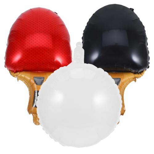 WEKAMOS 1 Satz Tischtennis Ballons Sportliche Deko für Geburtstagsfeiern Tischtennis Wettbewerbe und Thematische Veranstaltungen mit Schlägern Rot Schwarz und Weißen Ball Teilig von WEKAMOS