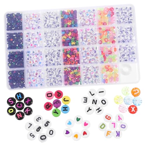 WEKAMOS 1 Schachtel Acryl Buchstabenperlen DIY Armband Perlen zum Auffädeln für Schmuckherstellung Basteln mit Englischen Alphabet Buchstaben für Armbänder Halsketten und Anhänger WEKAMOS 1 Schachtel Acryl Buchstabenperlen DIY Armband Perlen zum Auffädeln für Schmuckherstellung Basteln mit Englischen Alphabet Buchstaben für Armbänder Halsketten und Anhänger von WEKAMOS