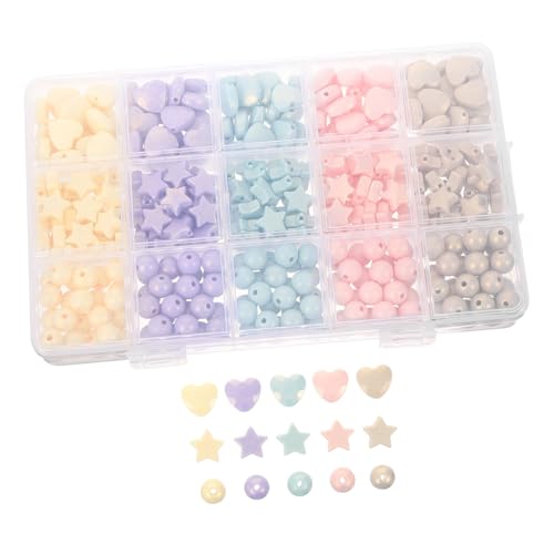 WEKAMOS 1 Schachtel Acrylperlen Mix Stern Herz Rund DIY Schmuckperlen für Armband Halskette Spacer Beads Bastelperlen Hautfreundlich Langlebig Glatt für Handgemachten Schmuck WEKAMOS 1 Schachtel Acrylperlen Mix Stern Herz Rund DIY Schmuckperlen für Armband Halskette Spacer Beads Bastelperlen Hautfreundlich Langlebig Glatt für Handgemachten Schmuck von WEKAMOS