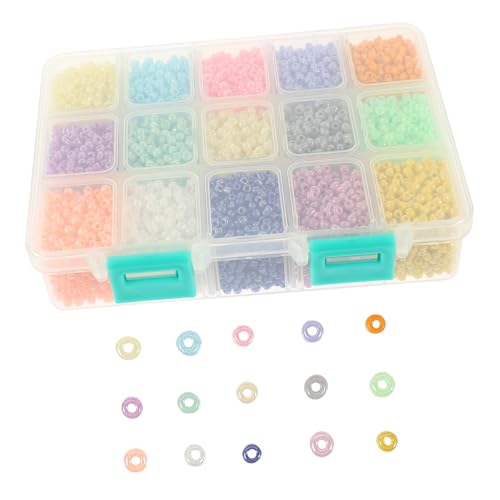 WEKAMOS 1 Schachtel Bunte Glasperlen DIY Spacer Beads für Schmuckherstellung Armbänder Halsketten Charms Bastelperlen für Handwerksprojekte WEKAMOS 1 Schachtel Bunte Glasperlen DIY Spacer Beads für Schmuckherstellung Armbänder Halsketten Charms Bastelperlen für Handwerksprojekte von WEKAMOS