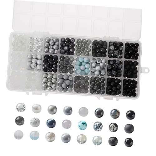 WEKAMOS 1 Schachtel Glasperlen Lose Rundperlen Farbverlauf Schwarz Glatte Kleine Schmuckperlen für DIY Armbänder Halsketten Vielseitige Bastelperlen für Individuelle Schmuckherstellung WEKAMOS 1 Schachtel Glasperlen Lose Rundperlen Farbverlauf Schwarz Glatte Kleine Schmuckperlen für DIY Armbänder Halsketten Vielseitige Bastelperlen für Individuelle Schmuckherstellung von WEKAMOS