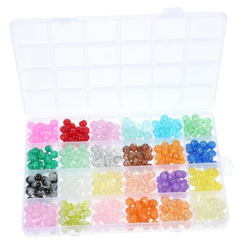 WEKAMOS 1 Schachtel Glasperlen für Schmuckherstellung Teiliges Set Bunte Abstandsperlen für Armbänder und DIY Bastelzubehör mit Glatter Oberfläche und Langlebigem Material WEKAMOS 1 Schachtel Glasperlen für Schmuckherstellung Teiliges Set Bunte Abstandsperlen für Armbänder und DIY Bastelzubehör mit Glatter Oberfläche und Langlebigem Material von WEKAMOS