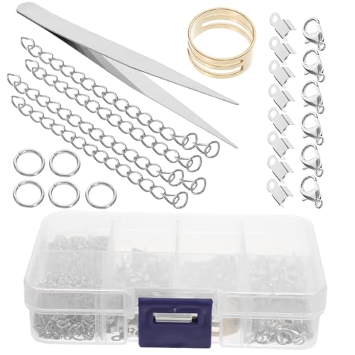 WEKAMOS 1 Schachtel Lobster Clasps Schmuckverschluss mit Fächern Weiß K Farbe Kordelenden Jump Rings für DIY Schmuckherstellung Vielseitiges Zubehör für Halsketten und Armbänder WEKAMOS 1 Schachtel Lobster Clasps Schmuckverschluss mit Fächern Weiß K Farbe Kordelenden Jump Rings für DIY Schmuckherstellung Vielseitiges Zubehör für Halsketten und Armbänder von WEKAMOS