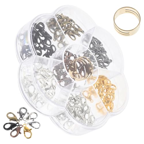 WEKAMOS 1 Schachtel Metall Lobster Claw Verschluss Curved Kettenverschluss für Schmuckherstellung DIY Armbänder Halsketten Zubehör WEKAMOS 1 Schachtel Metall Lobster Claw Verschluss Curved Kettenverschluss für Schmuckherstellung DIY Armbänder Halsketten Zubehör von WEKAMOS