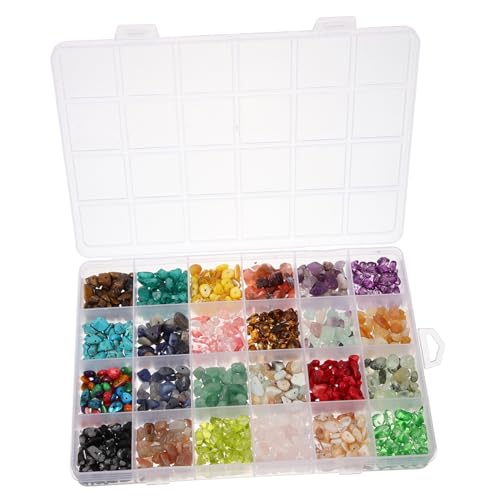 WEKAMOS 1 Schachtel Natürliche Bunte Schmuckperlen aus Unregelmäßigen Mineralien Fächer Vielseitige DIY perlen für Armbänder Halsketten und Bastelprojekte Glatte Oberfläche Tragbar und WEKAMOS 1 Schachtel Natürliche Bunte Schmuckperlen aus Unregelmäßigen Mineralien Fächer Vielseitige DIY perlen für Armbänder Halsketten und Bastelprojekte Glatte Oberfläche Tragbar und von WEKAMOS